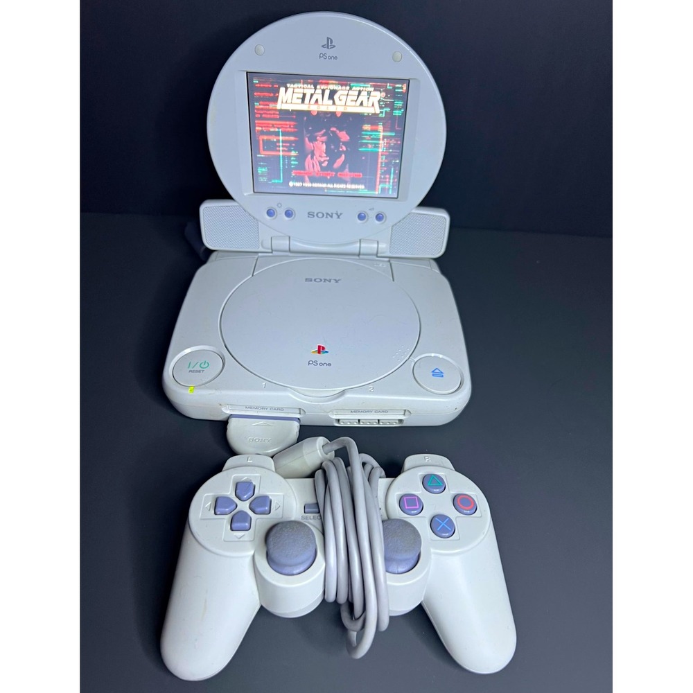 RARE PORTABLE Sony PlayStation PS one Console SCPH-101 w/ Built-In LCD Screen